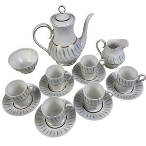 Ridgway Caprice Bone China‎ Tea Set England Cups Saucers Teapot Creamer 15pc